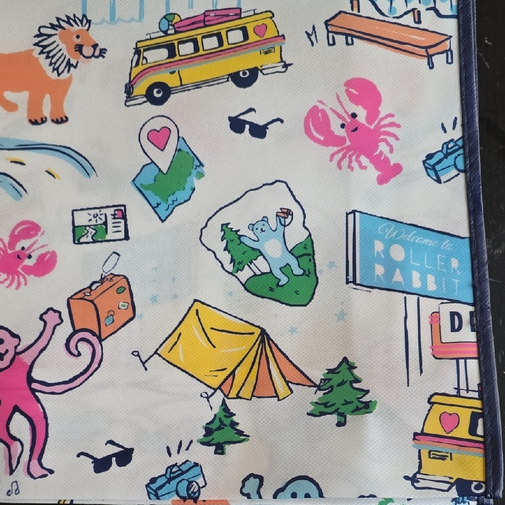 Roller Rabbit Multicolor Illustrated Tote - Picture 3 of 3